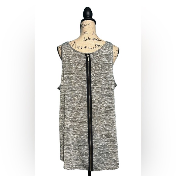 LANE BRYANT Gray and Gold Black Exposed Zipper Tank Top Size 18/20 - Picture 2 of 4